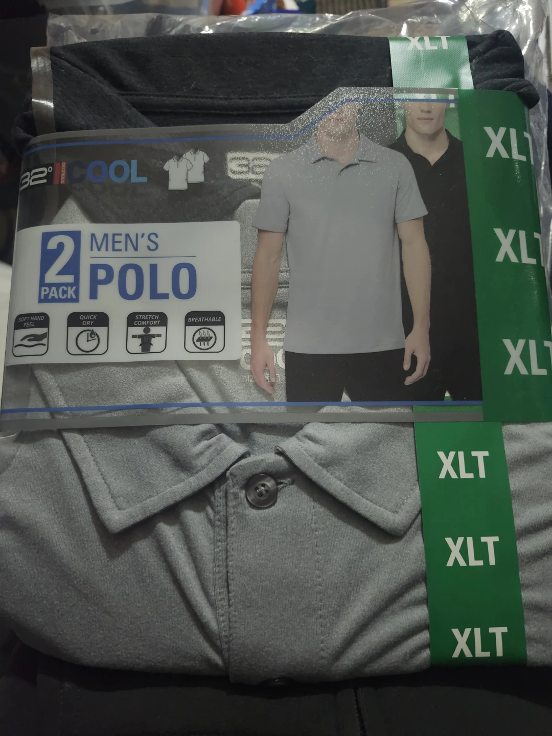 32 Degrees Cool Men's Polo Shirts - 2 Pack