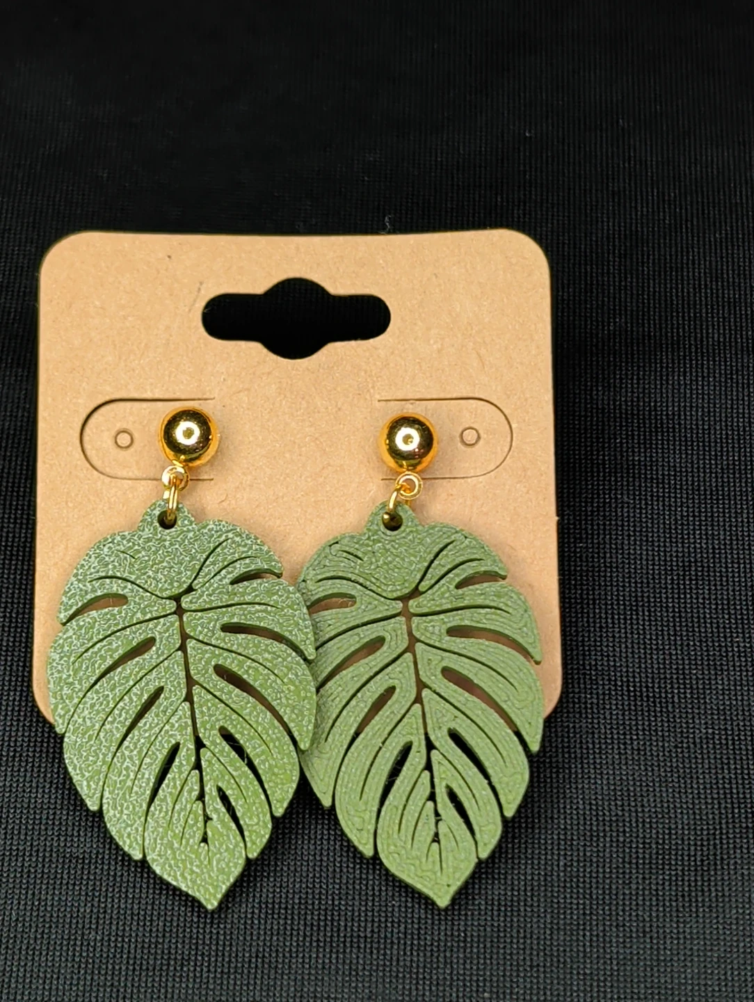 Green Leaf Earrings - photo 2