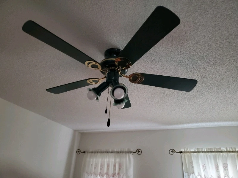2X Ceiling fans for sale- (dark green pair) Like New