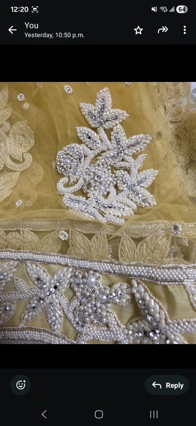 Designer Pearl work saree - photo 3
