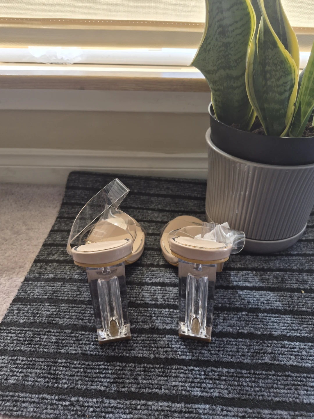 Clear Block Heel Sandals