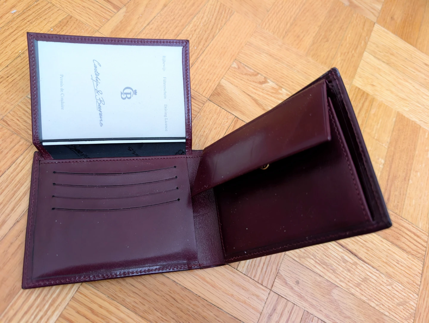 Men's Crouch & Bespoke Bifold Wallet - Burgundy Leather - photo 3