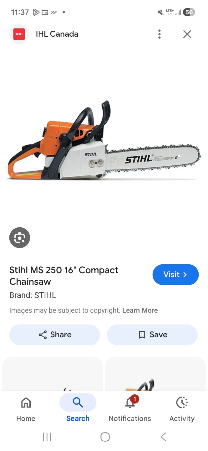 Stihl MS 250 16" Compact Chainsaw
