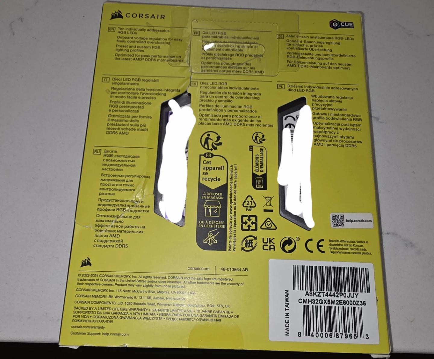 Corsair Vengeance RGB DDR5 32GB Memory for AMD 6000MHz - photo 2