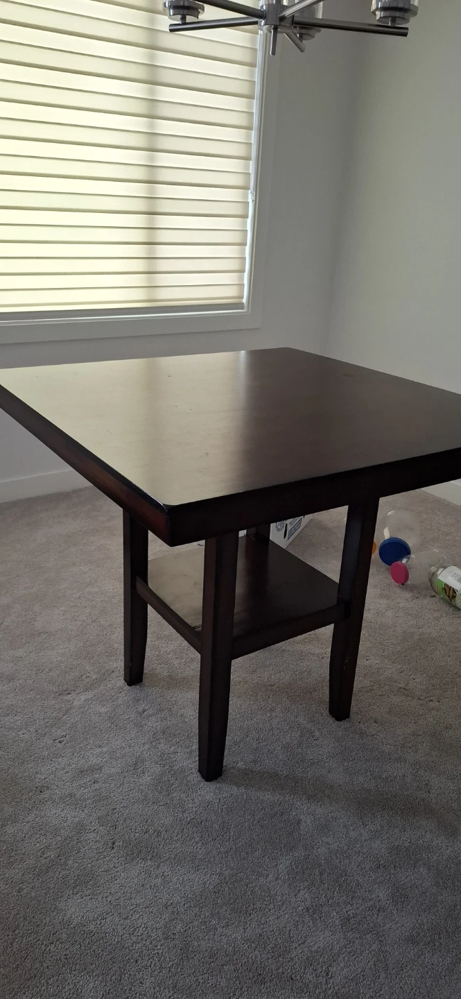 Solid wooden Counter Heights dining room table - photo 2