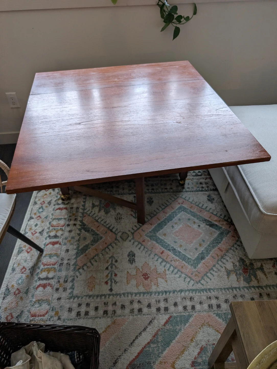 Wooden Folding Dining Table with 4 Chairs - photo 5