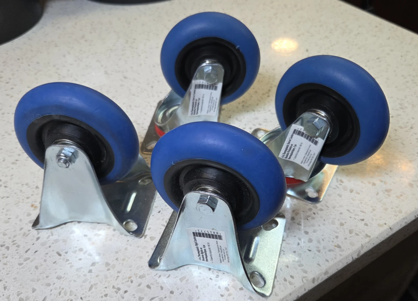 Princess Auto 4-inch Thermoplastic Swivel Casters (Set of 4)