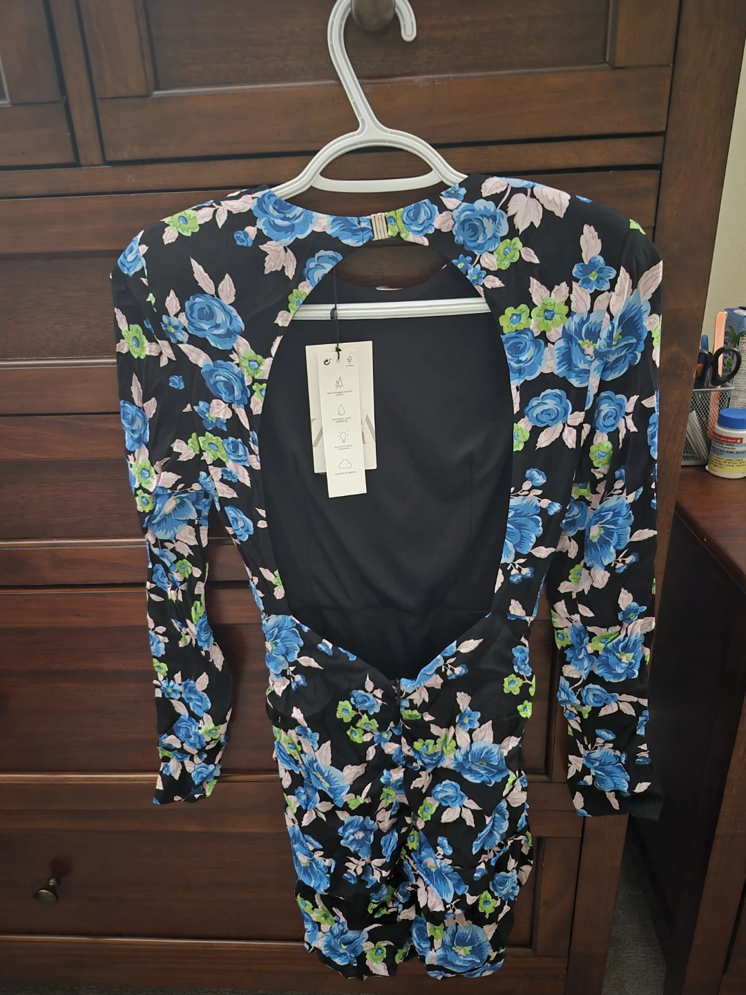 Zara Ruched Floral Mini Dress - photo 2