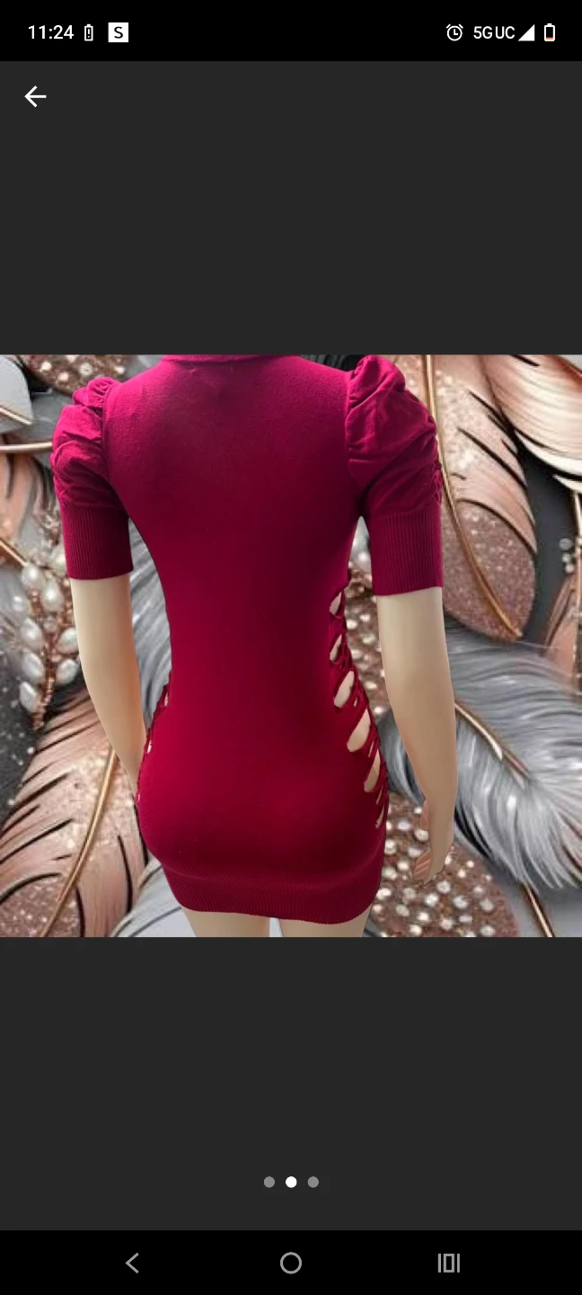 Women's Red Cut-Out Mini Dress - photo 2