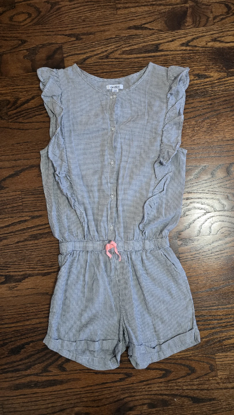 Okaïdi Striped Ruffle Romper - Size 10Y (140cm) - photo 4