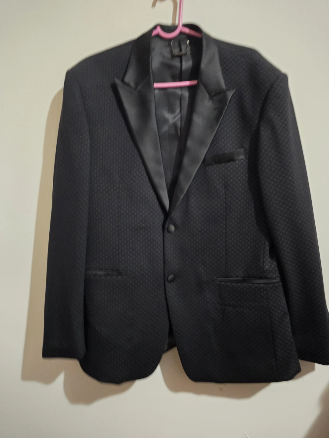 Barabas Black Slim Fit Tuxedo Jacket - 44R/XL