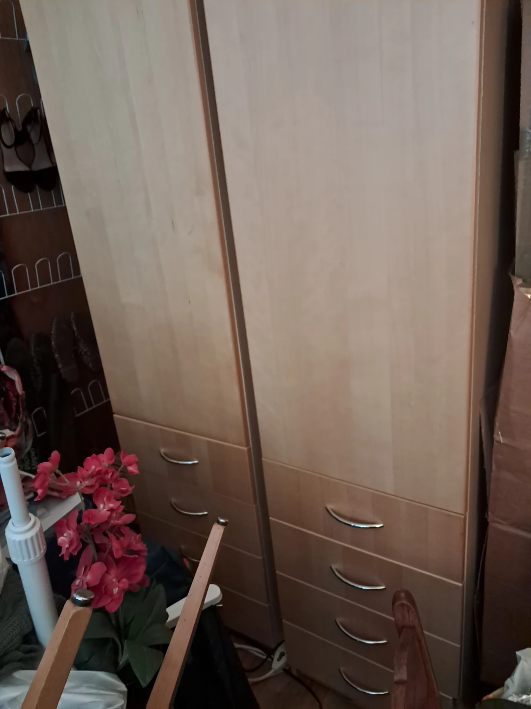 2 IKEA Light Wood Wardrobe with Drawers 🥕