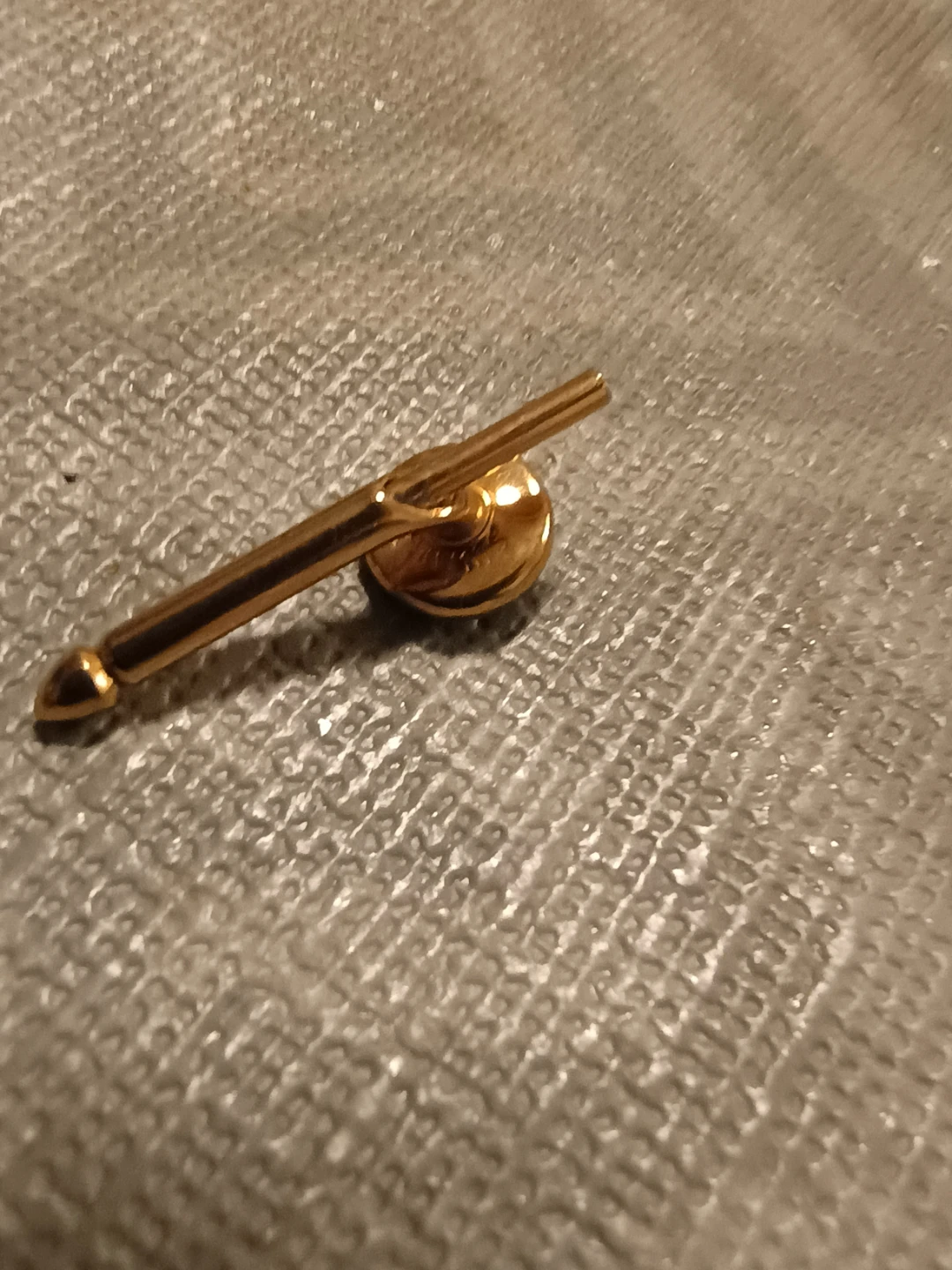 Gold Tone Cufflinks with Black Oval Stone