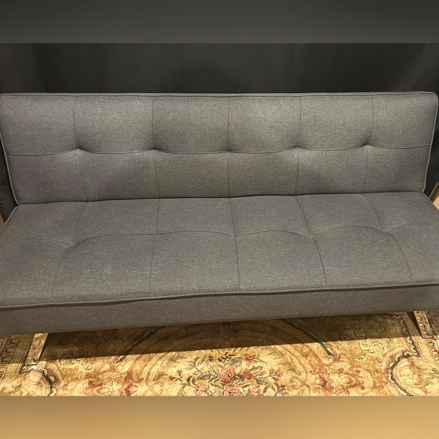 Grey Futon Sofa - photo 2