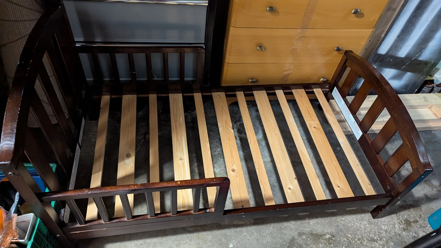 Dark Wood Toddler Bed Frame