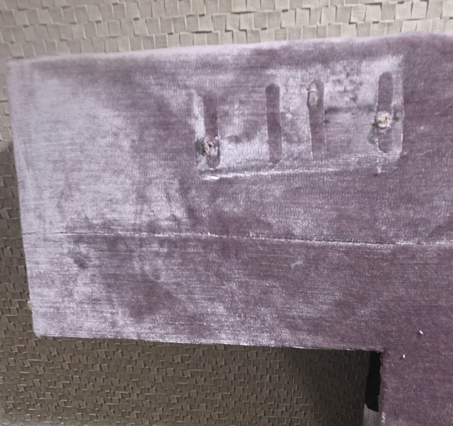 Purple Velvet Headboard Queen size - photo 3