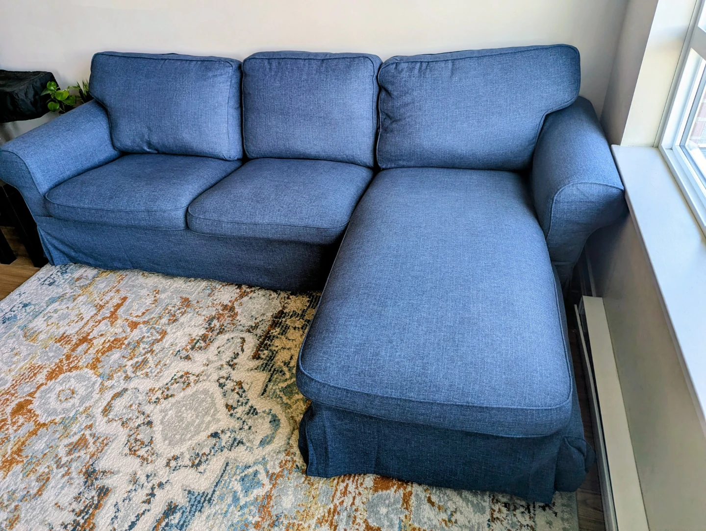 Ektorp IKEA Blue Sectional Sofa - photo 2