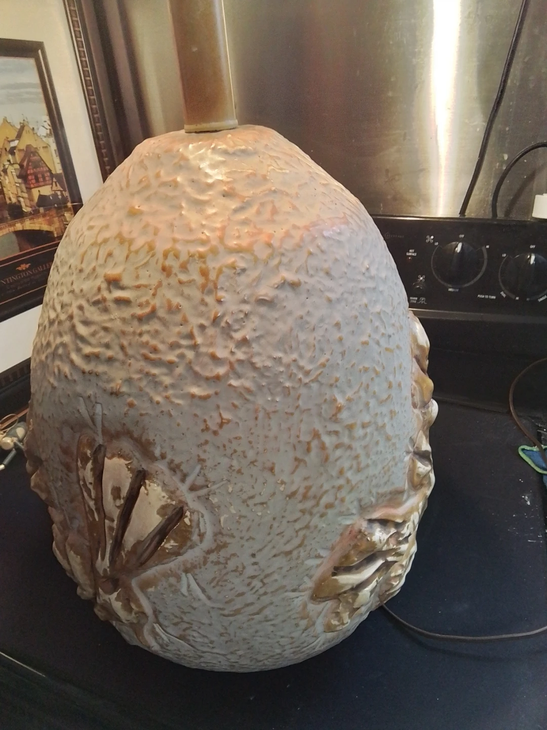 Huge Unique Egg-Shaped Ceramic Table Lamp Base - photo 3