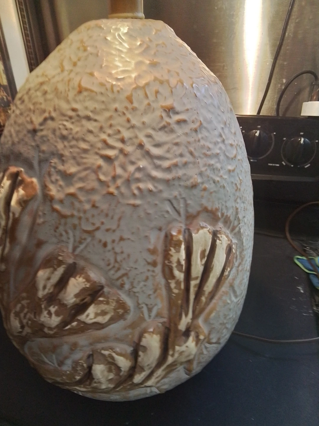 Huge Unique Egg-Shaped Ceramic Table Lamp Base - photo 4