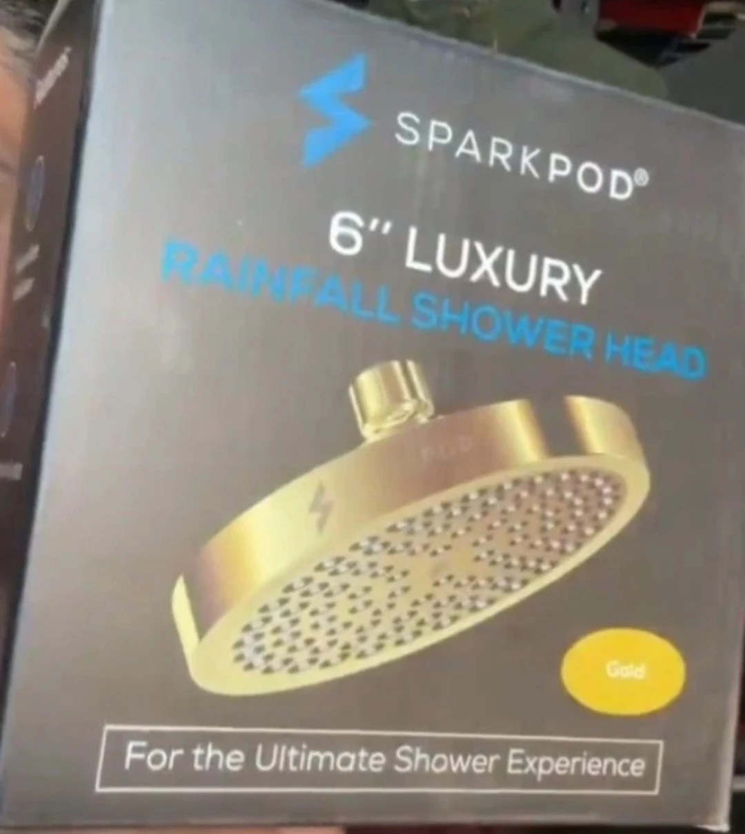 SPARKPOD 6" Luxury Rainfall Shower Head - Gold