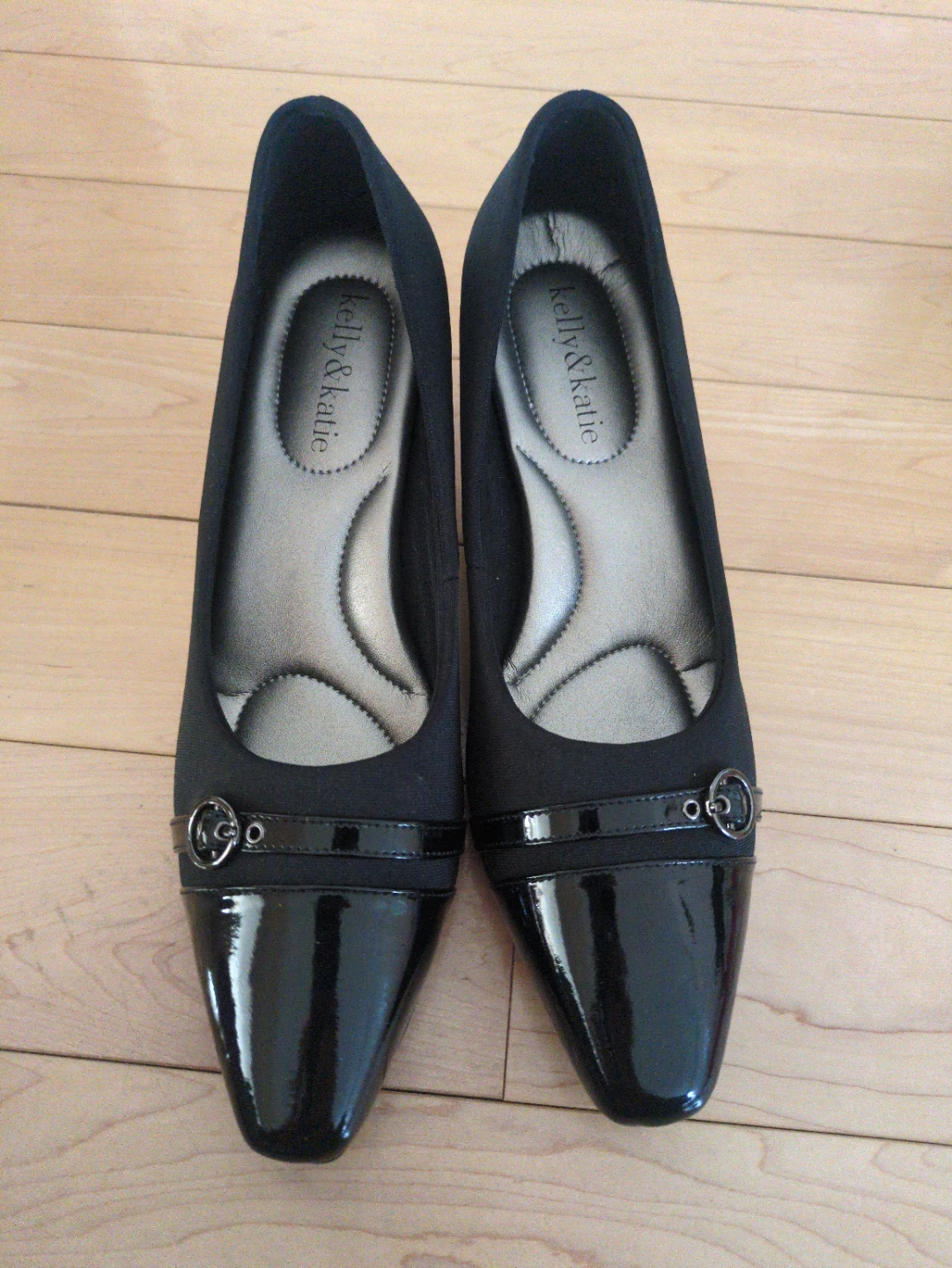 Kelly & Katie Women's Black Faux Patent Leather Pumps