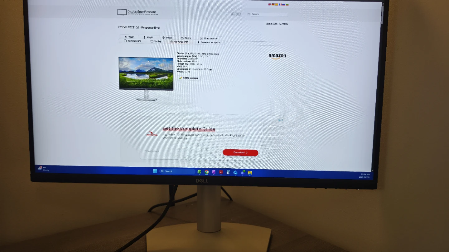 Dell S2721QS 27-inch 4K UHD IPS Monitor