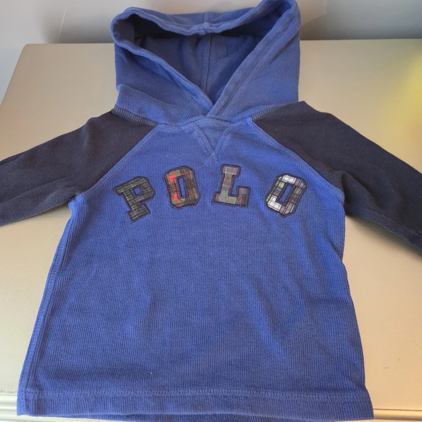 Polo Ralph Lauren Blue Hooded Long Sleeve Shirt