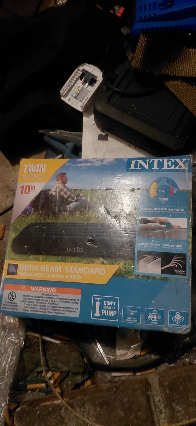 INTEX Twin Dura-Beam Standard 10" Single-High Camping Airbed