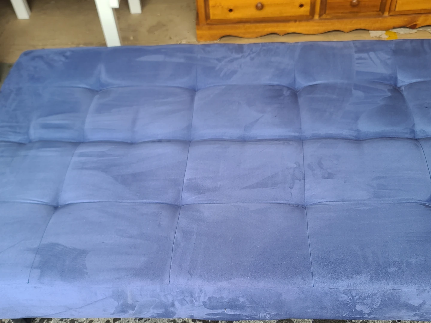 Blue Tufted Futon Sofa - photo 5
