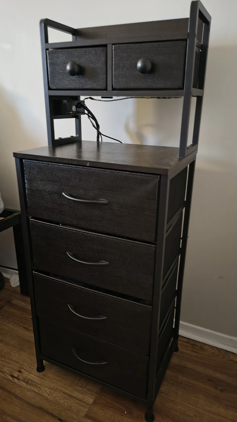 Tall nightstand with charging station - photo 3