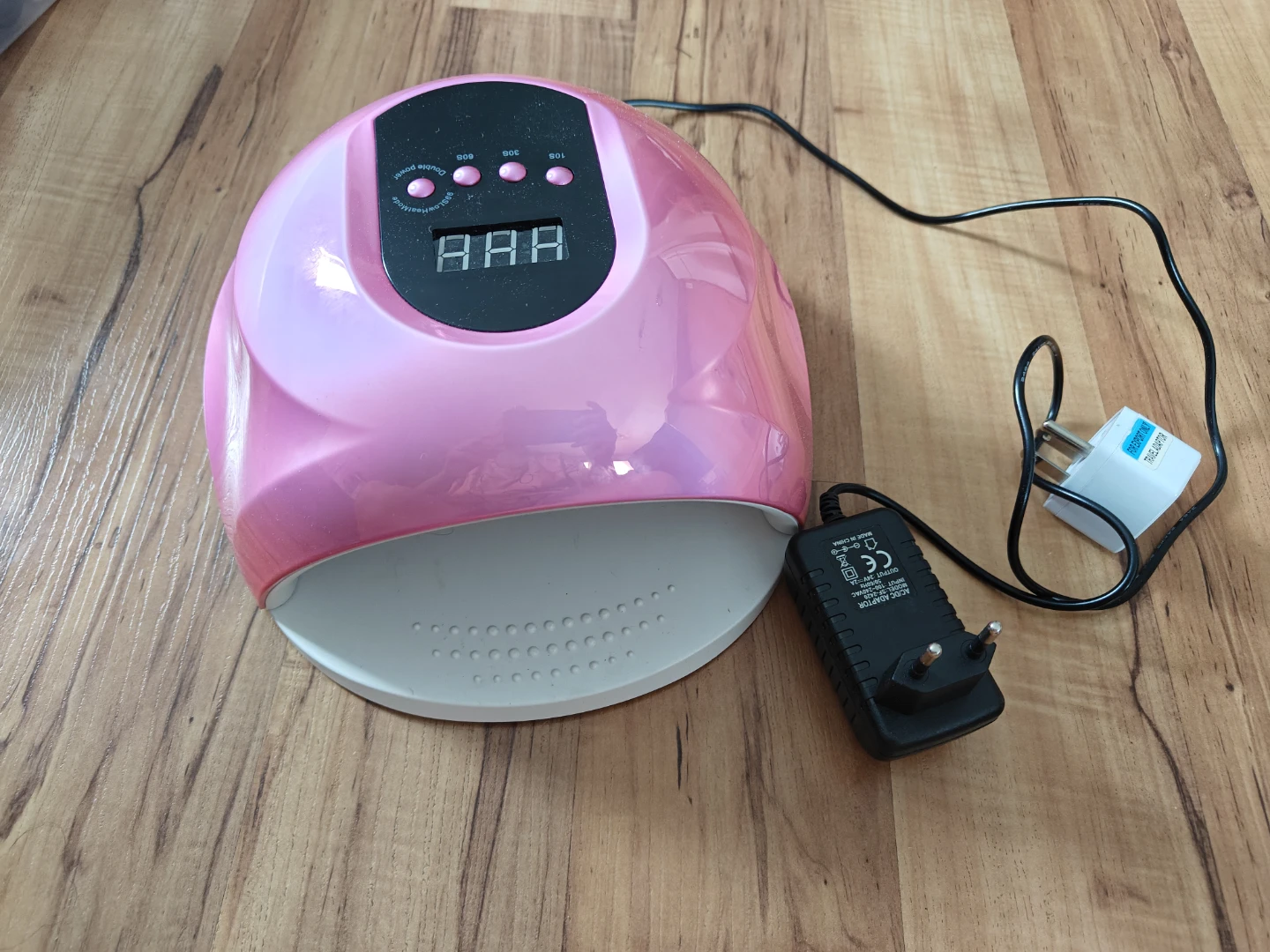 Pink LED Nail Lamp with Gel Polish Set - photo 5