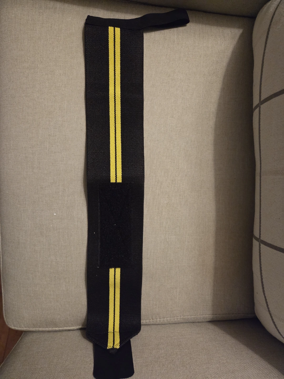 Black Wrist Wraps with Yellow Stripes