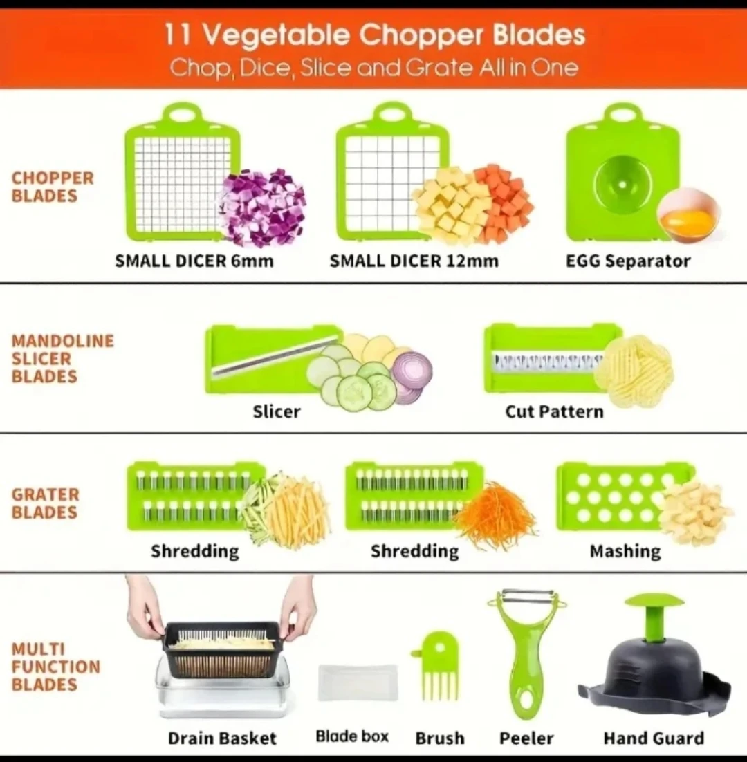 1-Piece Vegetable Chopper and Slicer Set - photo 4