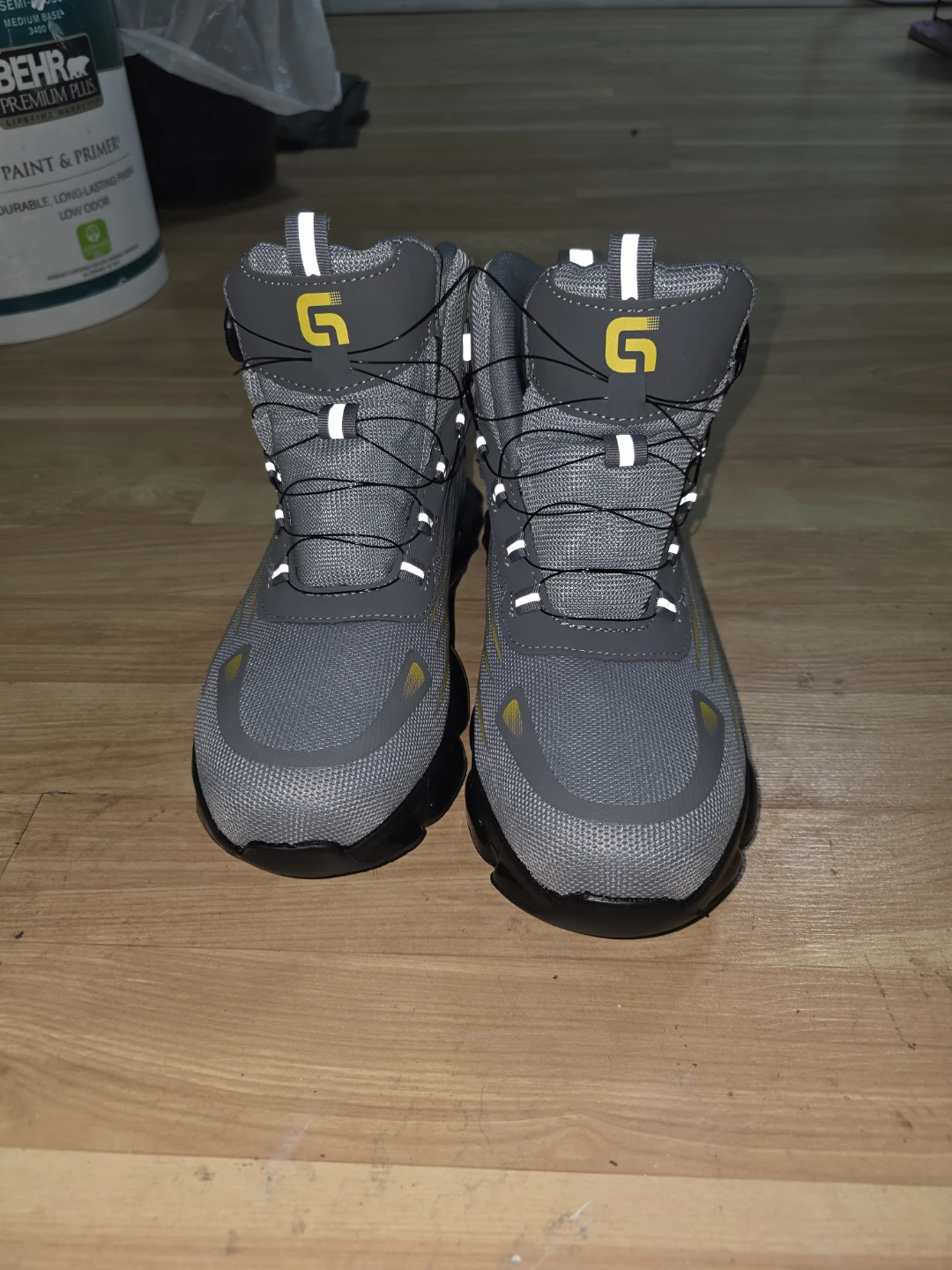 Gray "G" Logo Lace-Up Boots - photo 2