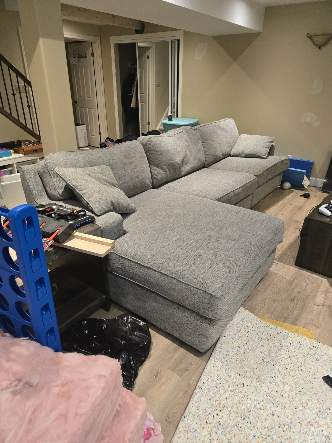 Lazy boy Grey Sectional Sofa