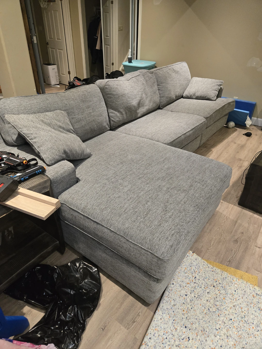 Lazy boy Grey Sectional Sofa - photo 2