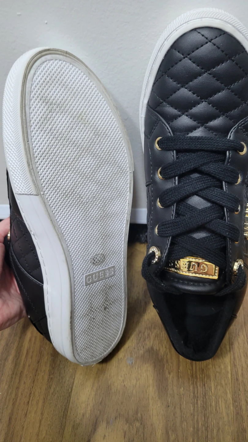 Black Quilted Guess Sneakers - photo 2