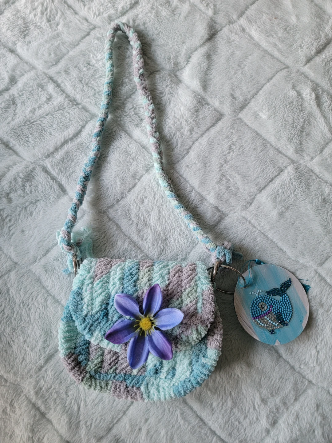 Handmade Children's EASTER purse with Flower Embellishment