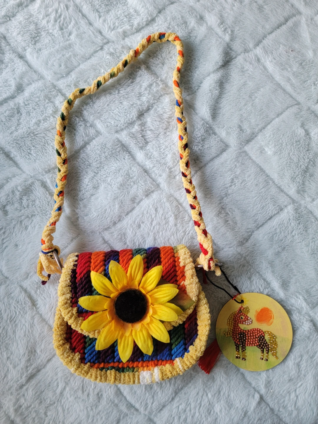 Handmade Children's EASTER purse with Flower Embellishment - photo 2