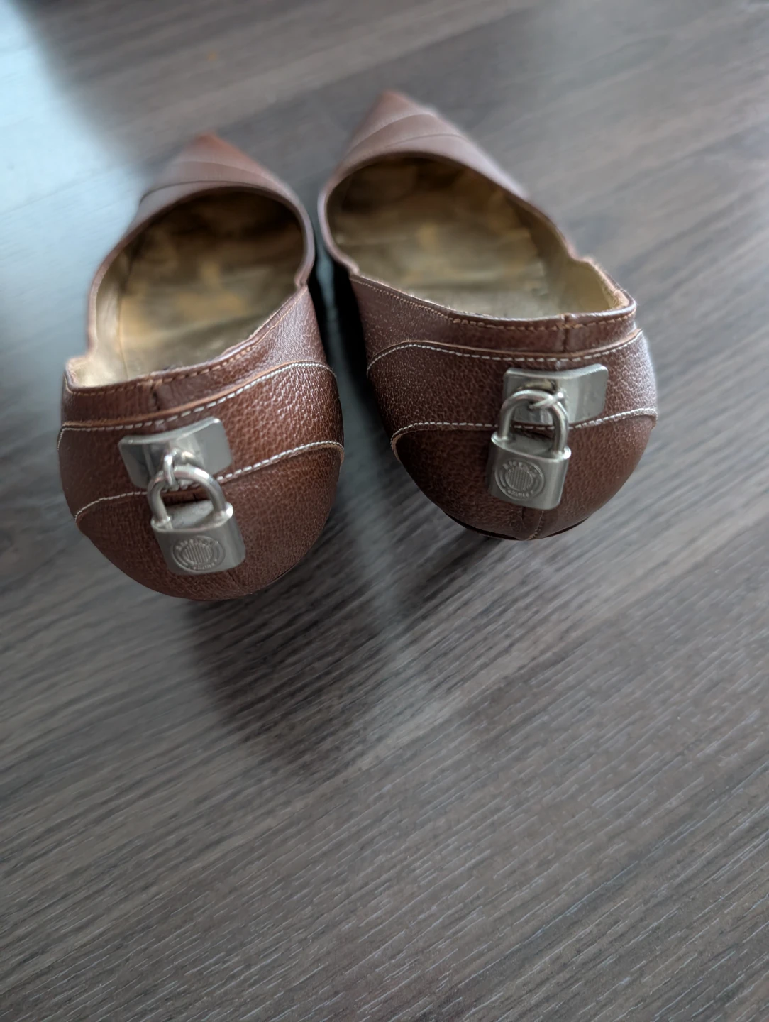 A. Testoni Brown Leather Women's Heels Size 37.5