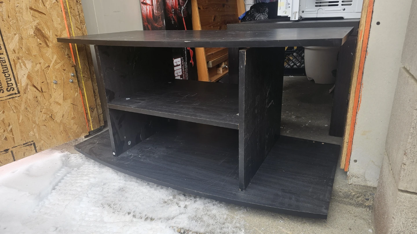 Black Media Console Stand