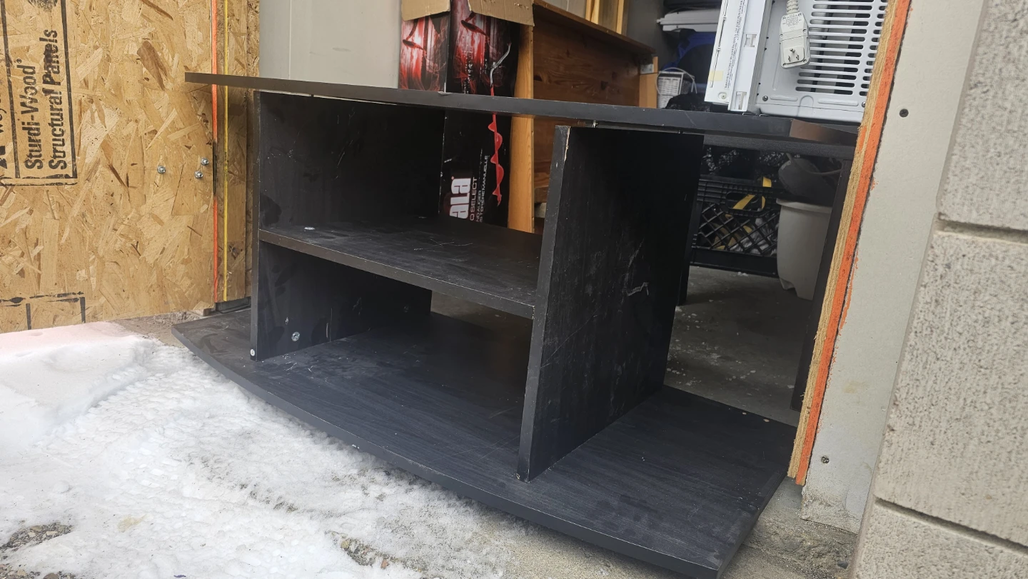Black Media Console Stand - photo 2