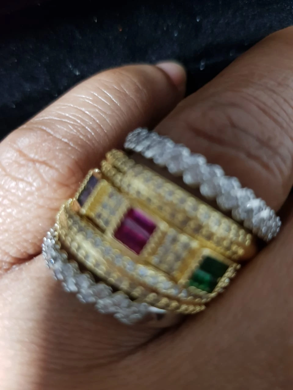 Stackable Rings with Coloured Gems - photo 2