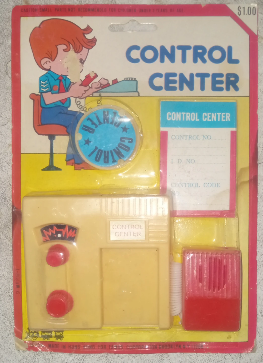 1970s Vintage Famous Toys Control Center and CB radio Toy