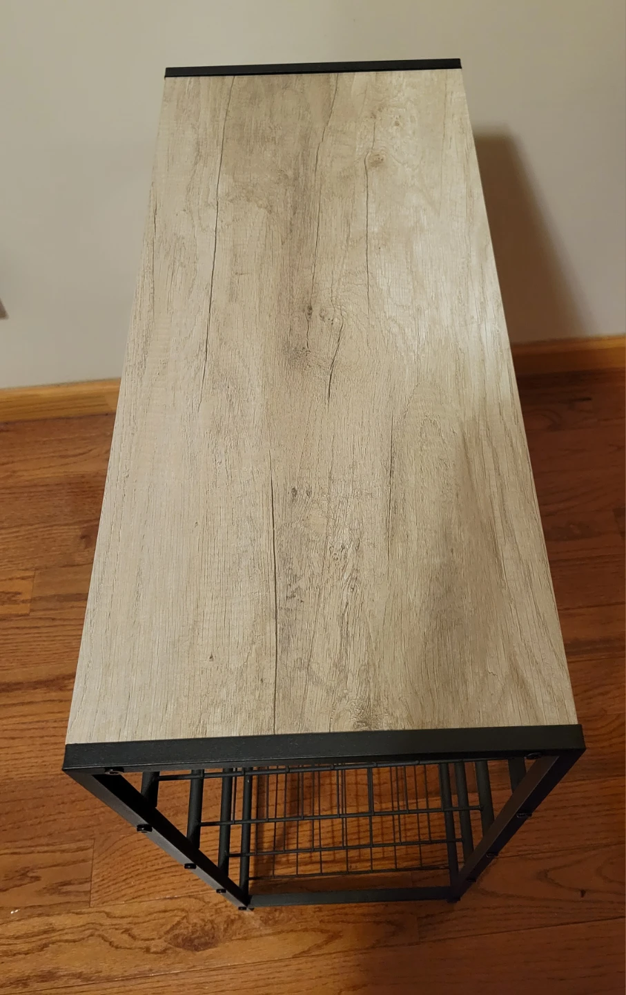 4-Tier Wire Shelf Rack with Wood Top. New, never used - photo 2