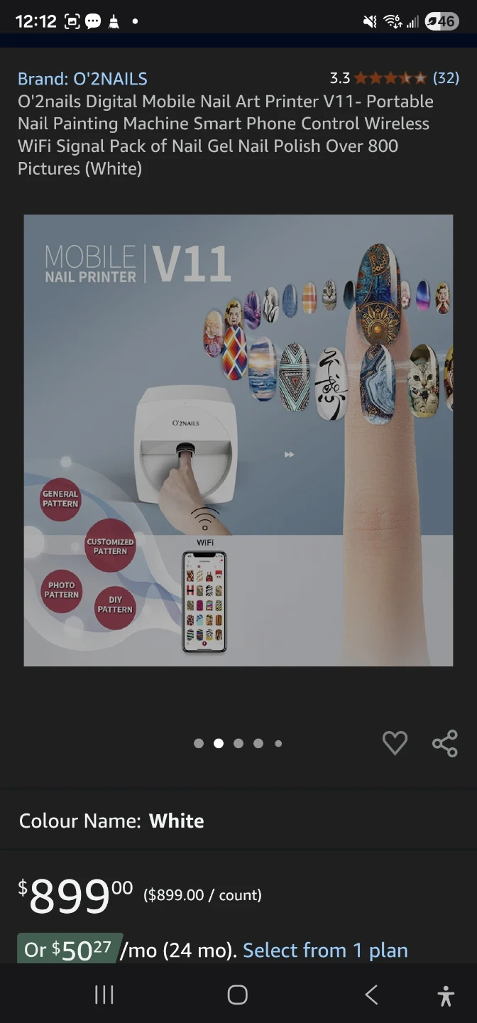 O'2Nails V11 Nail Art Printer - White - photo 2