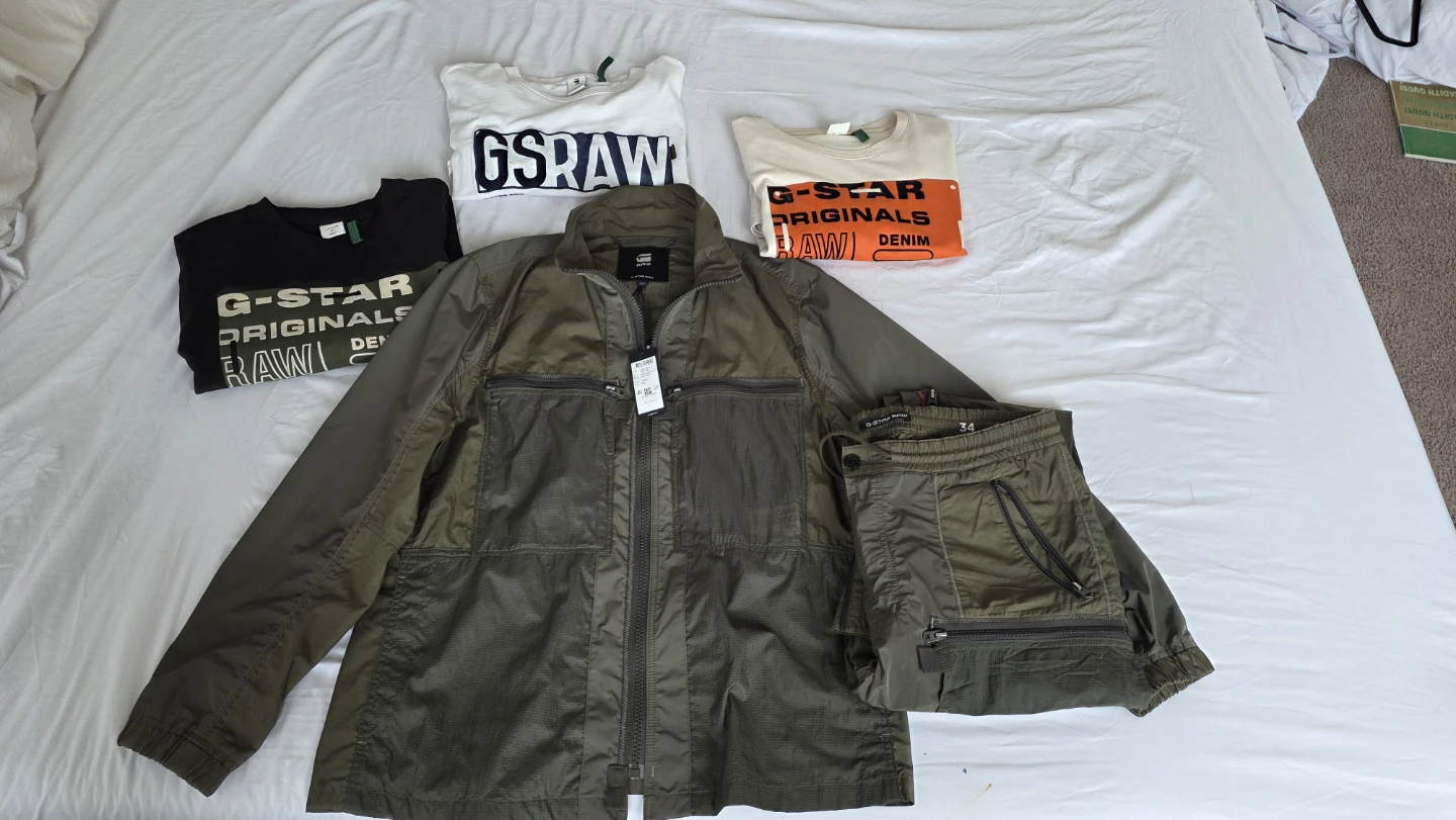 G-Star Raw Jacket, T-Shirts, and Pants