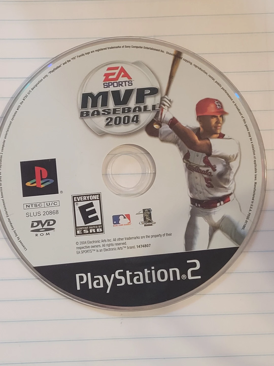 MVP Baseball 2004 PlayStation 2 Game Disc
