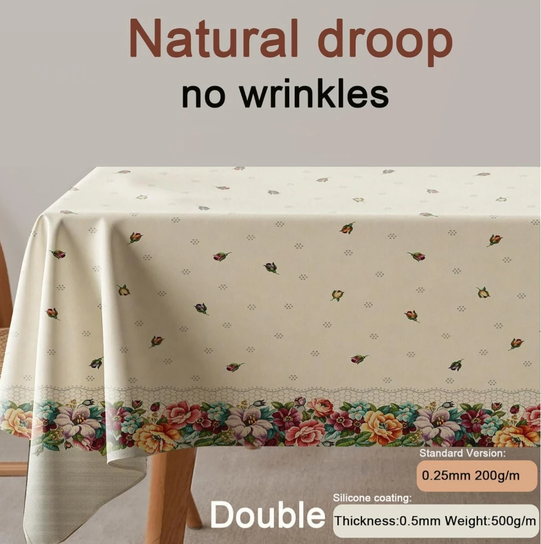 Table Cloth Square Table, Skin-Friendly Tablecloth- Waterproof &