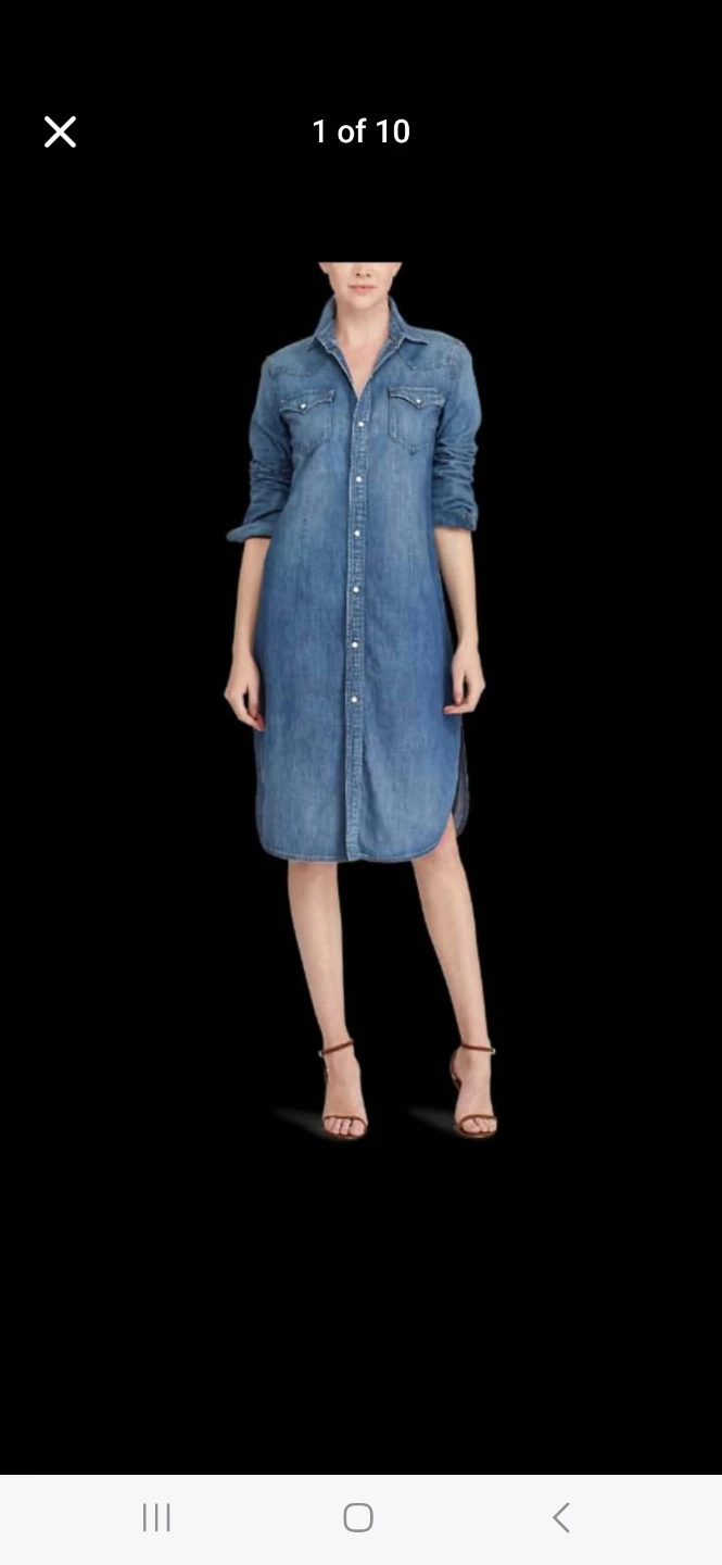 Polo Ralph Lauren Denim Shirt Dress - Medium - New